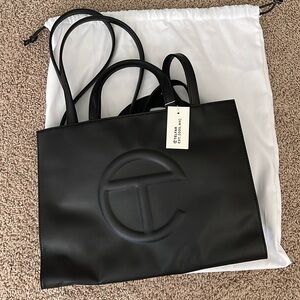 Telfar Black Medium Shopper